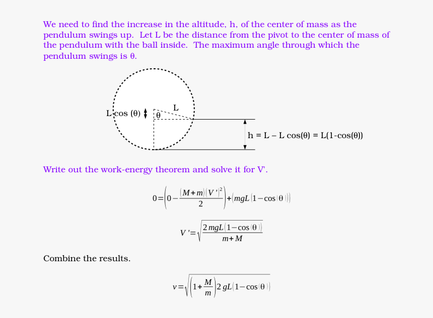 Center Of Mass Of Pendulum Ball, HD Png Download