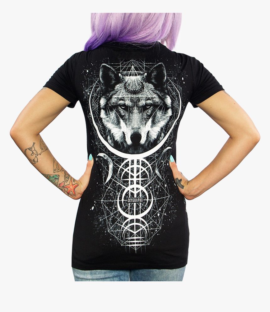 Transparent Lone Wolf Png - T-shirt, Png Download