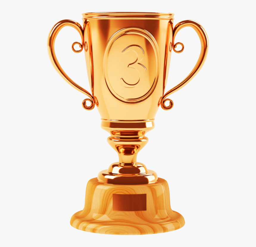 3rd Place Trophy Png - Tennis Ball With Trophy, Transparent Png