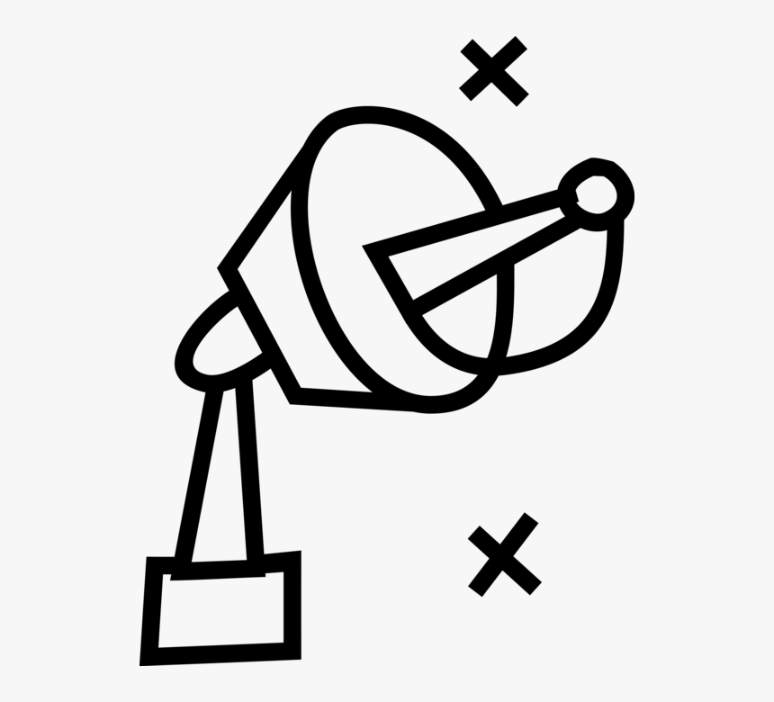 Vector Illustration Of Satellite Dish Parabolic Antenna - Cross, HD Png Download