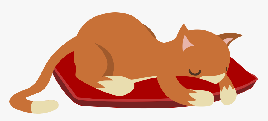 Transparent Sleeping Dragon Png - Art Clip Cat Sleeping, Png Download