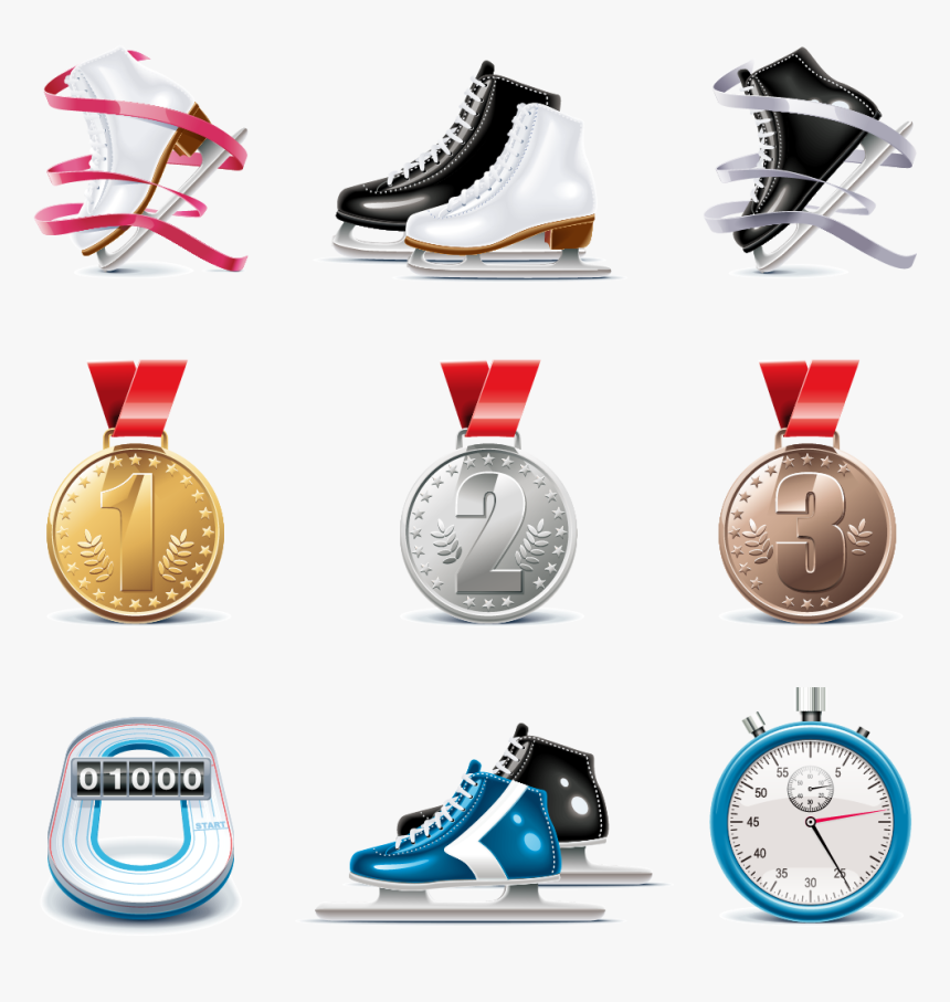 Gold Silver And Bronze Medals Png Pic - Learn To Skate, Transparent Png