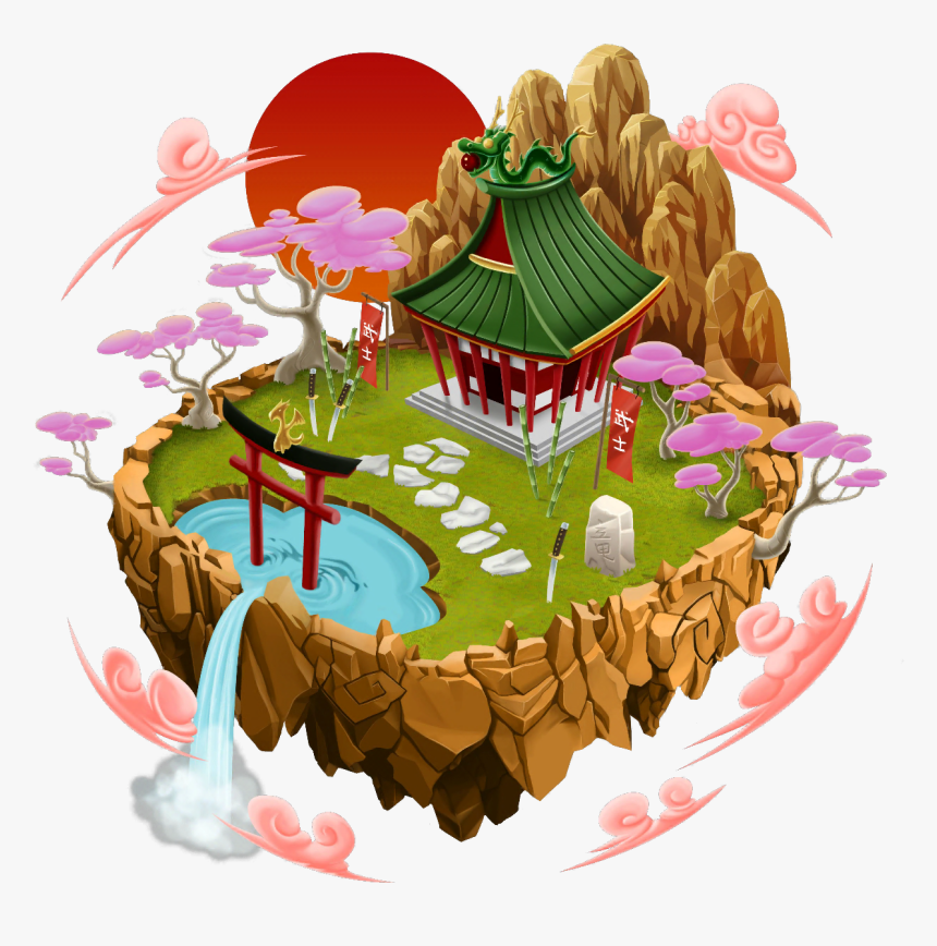 Japanese Dragon Png Transparent Image - Dragon City Japanese Island, Png Download