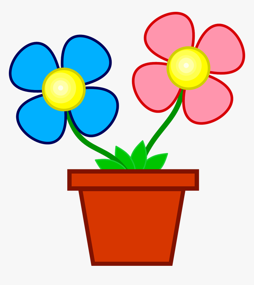 Transparent Flores Em Png - Vase With Flower Clipart, Png Download