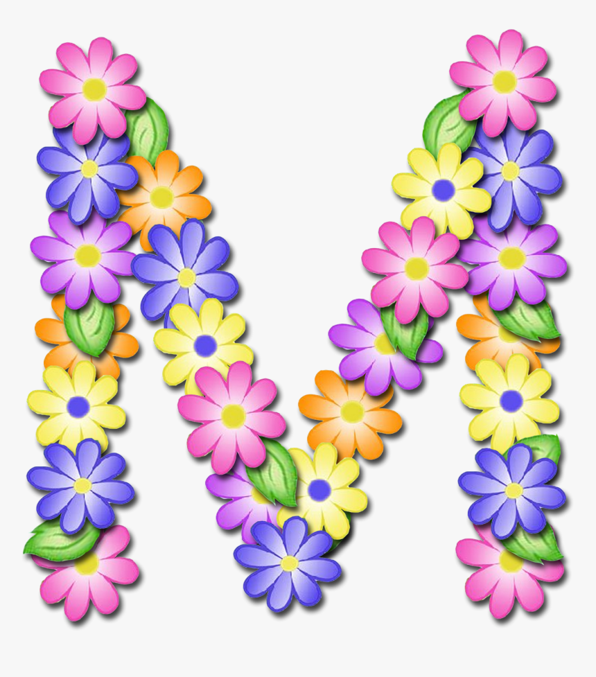 Letras De Flores Png, Transparent Png