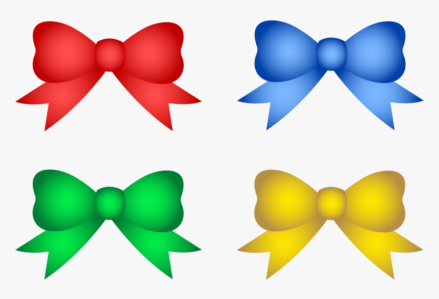 Pix For Green Christmas Bow Clip Art - Christmas Tree Bows Clipart, HD Png Download