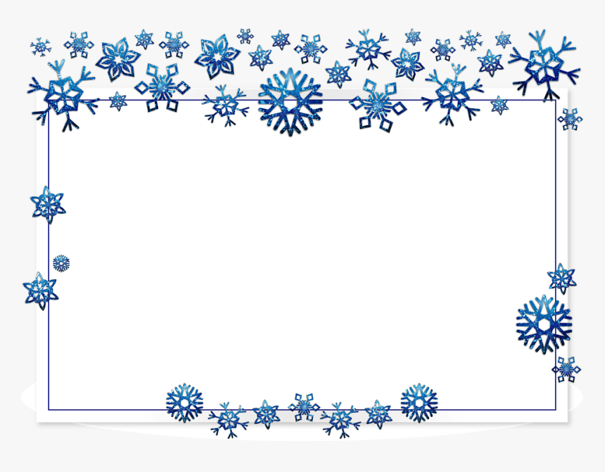 Frame, Border, Card, Xmas, Christmas, Snow, Flake - Christmas Border Png Snow, Transparent Png