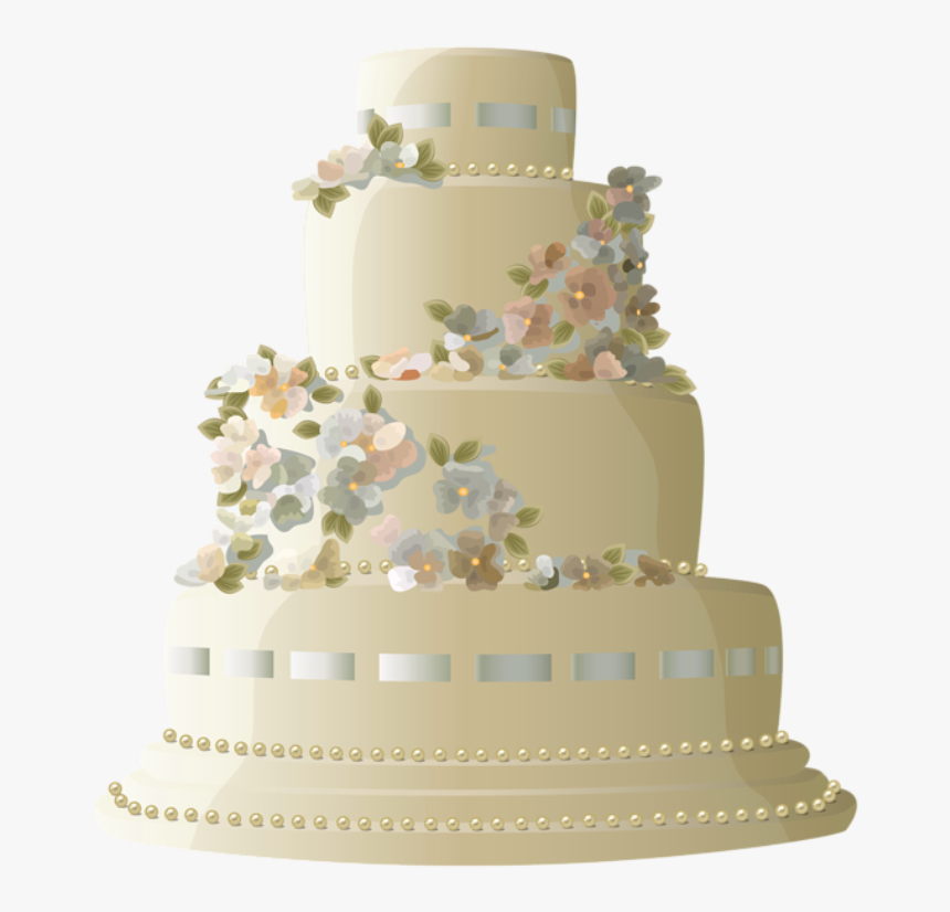 Decorado Com Flores Bolos - Birthday Cake 4 Layers, HD Png Download