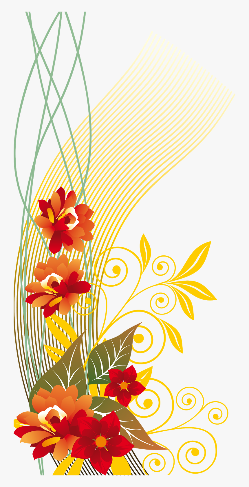 Desenho De Flores Em Png Com Fundo Transparente - Fundo Transparente Desenho De Flores, Png Download