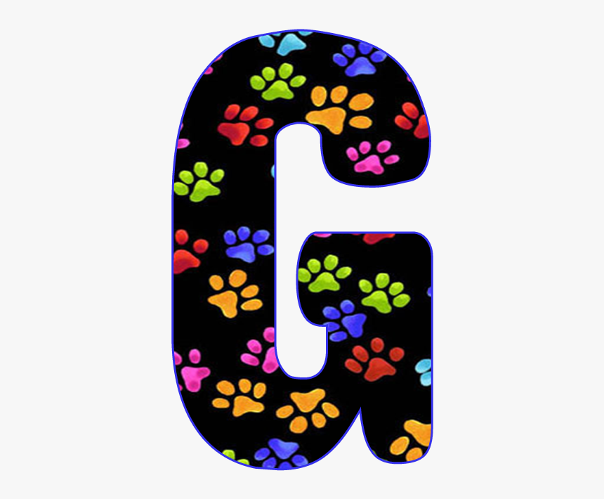Abecedario Egro Con Huellas De Perro - Abecedario Con Huellitas De Perro Gato En Blanco Y, HD Png Download