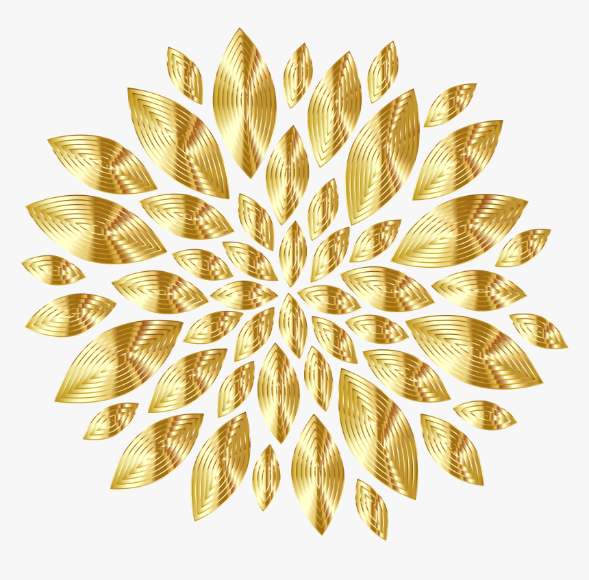 Golden Floral Vector Frame Vector - Portable Network Graphics, HD Png Download