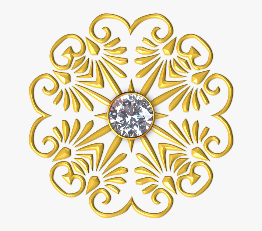 Gold, Flower, Petal, Petals, Golden, Yellow, Metal - Portable Network Graphics, HD Png Download