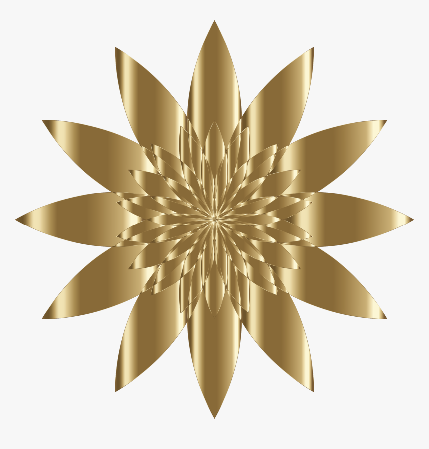This Free Icons Png Design Of Chromatic Flower 5 No - Golden Flower No Background, Transparent Png