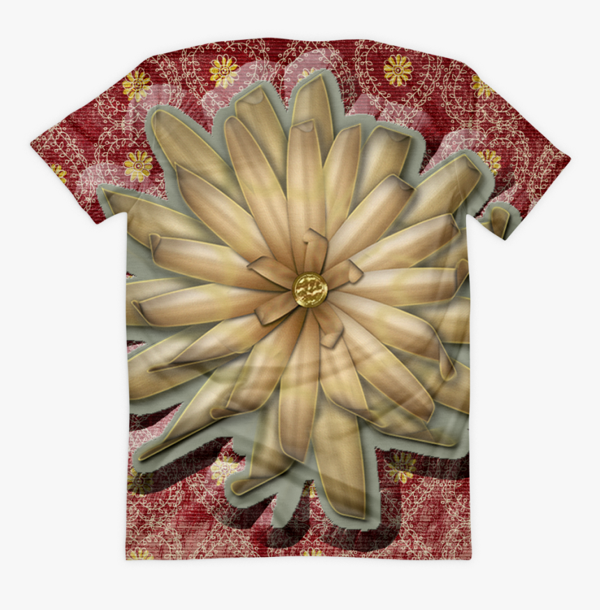 Golden Flower Sublimation T-shirt Being Me - Silk, HD Png Download