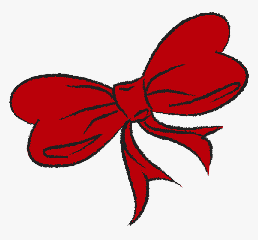 Ribbon, Red, Christmas, Celebration, Holiday, HD Png Download