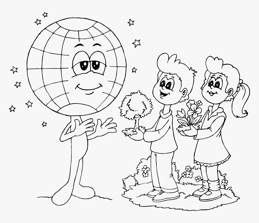Transparent Planeta Terra Png - Colouring Images Of Environment Day, Png Download