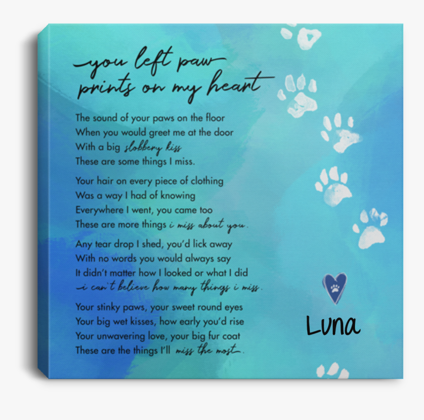 Dog Paw Prints On My Heart, HD Png Download