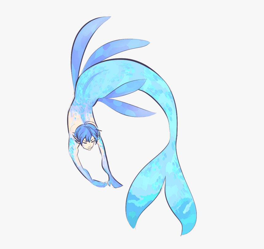 Transparent Mermaid Outline Png - Mermaid Transparent, Png Download