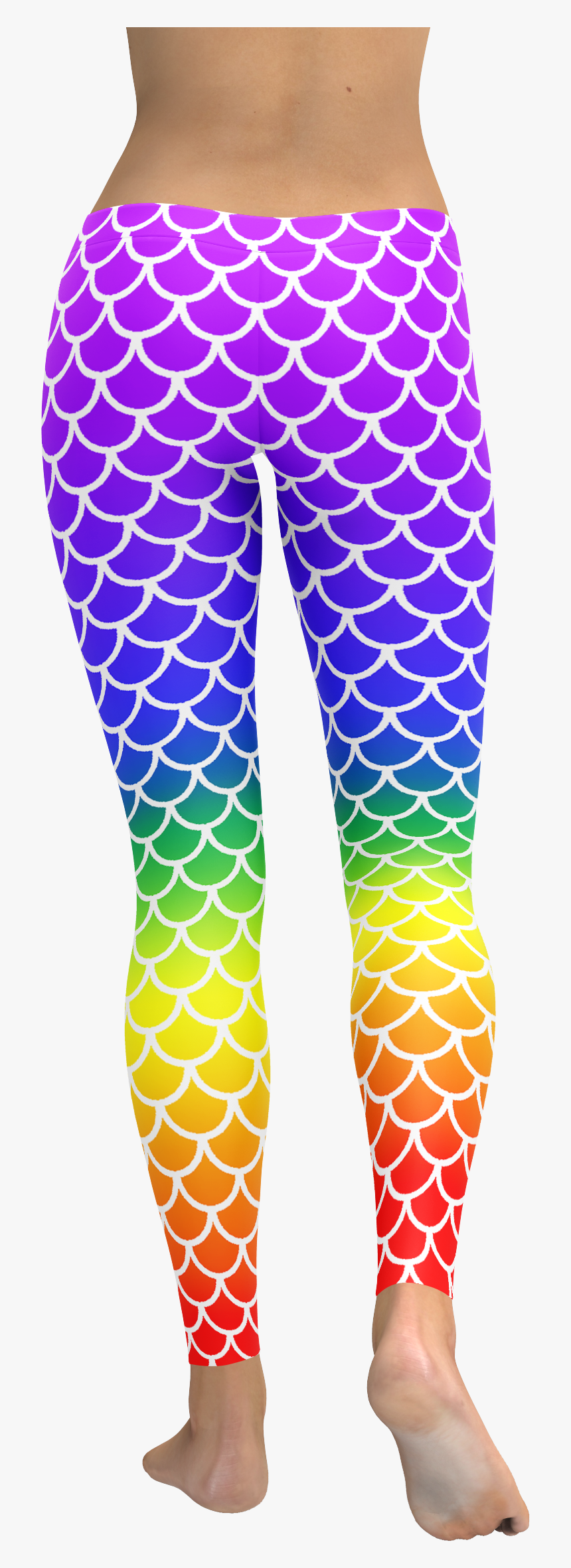 Mermaid Leggings, Rainbow Pattern Yoga Pants, Stretchy - Penti Termal Pijama Tayt, HD Png Download