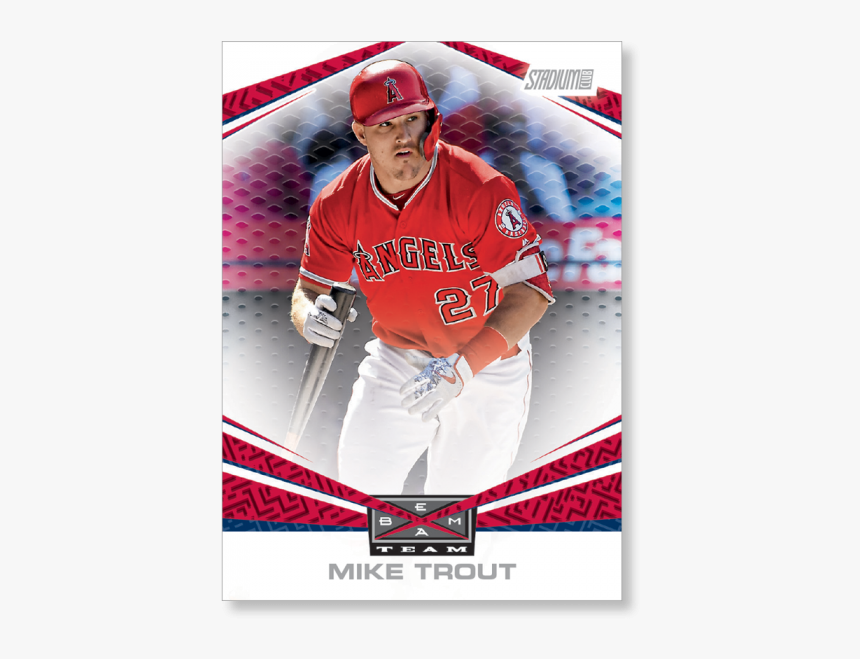 Mike Trout 2019 Topps Stadium Club Baseball Beam Team - Baseball Player, HD Png Download