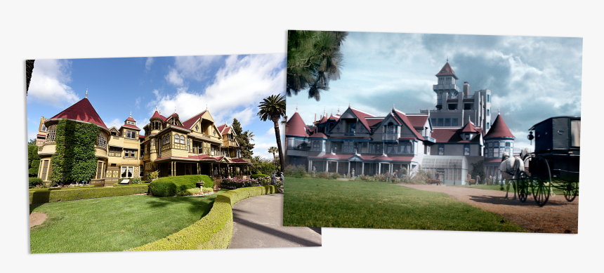 Winchester House Before And After Earthquake, HD Png Download