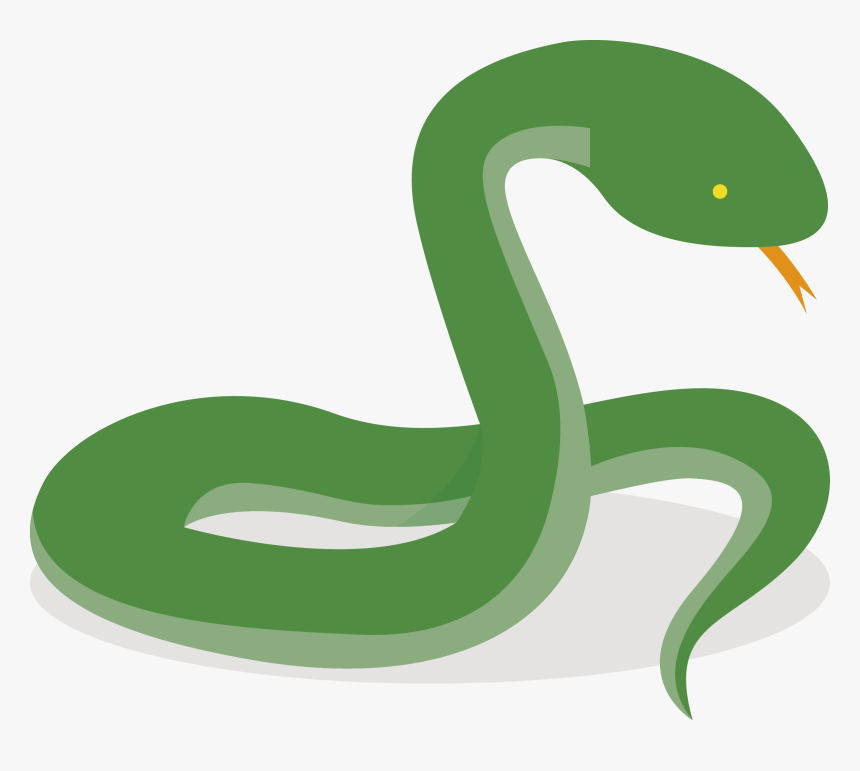 Smooth Green Snake Clipart Pear - Vector Snake, HD Png Download