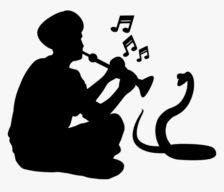 Snake, Charmer, Silhouette, Indian, Jaipur, Music - People Sitting Reading Silhouette, HD Png Download