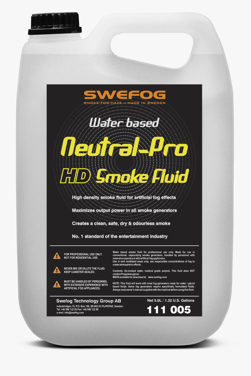 Neutral-pro Hd Smoke Fluid - High Quality Fog Fluid/smoke Fluid, HD Png Download