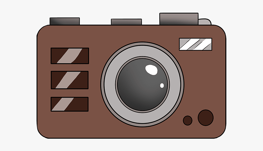 How To Draw Camera - Фотоаппарат Нарисовать, HD Png Download
