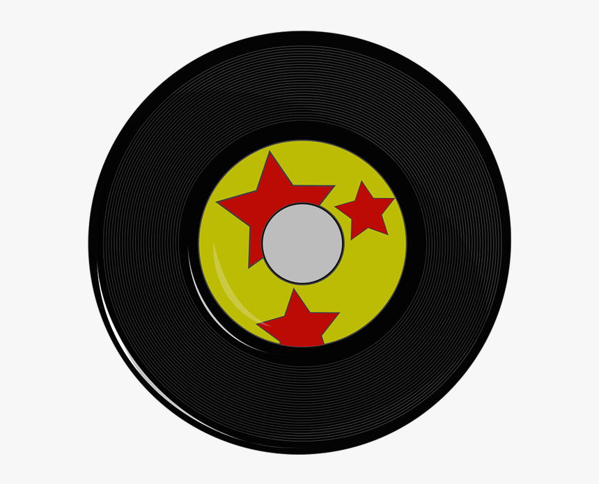 Record, Disc, 45, Vinyl, Vinyl Record, Retro, Audio - Record Drawing, HD Png Download