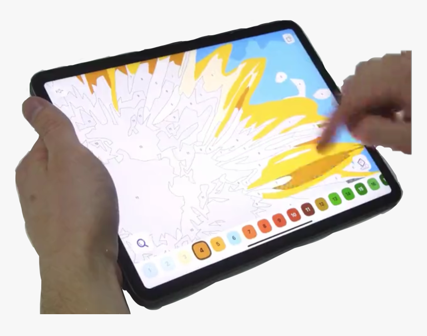 #ipad #tablet #hands #picture #coloring #freetoedit - Hand, HD Png Download