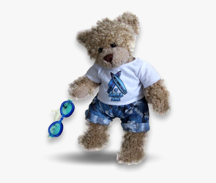 Blue Surf Shorts Outfit & Goggles - Teddy Bear, HD Png Download