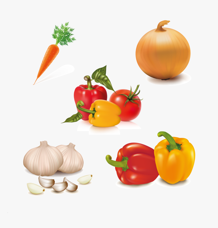 Tomatoes And Peppers Cartoon, HD Png Download