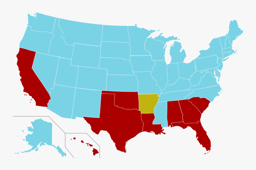 Map Of The Usa Clipart Svg - Us Senate Map 2017, HD Png Download