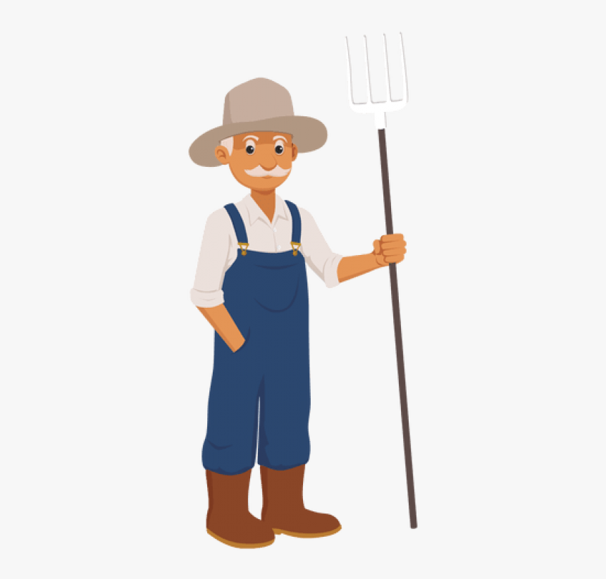 Farmer Png Image - Cartoon Farmer Transparent Background, Png Download