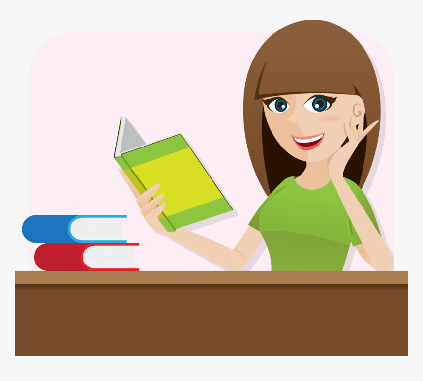 Cute Smart Girl Cartoon, HD Png Download