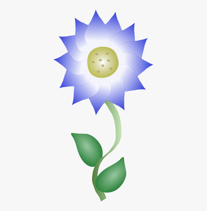 Blue Flower - Blue Flower Clip Art, HD Png Download