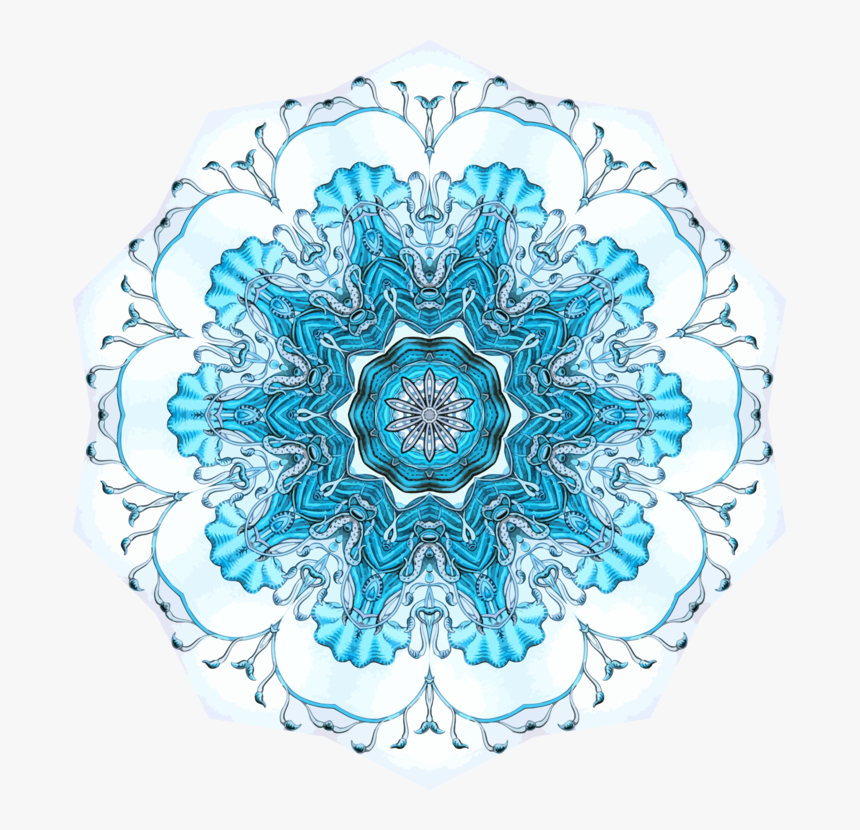 Blue,turquoise,flower - Circle, HD Png Download
