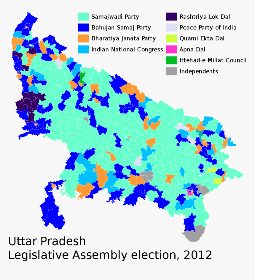 2012 Uttar Pradesh Election Results, HD Png Download