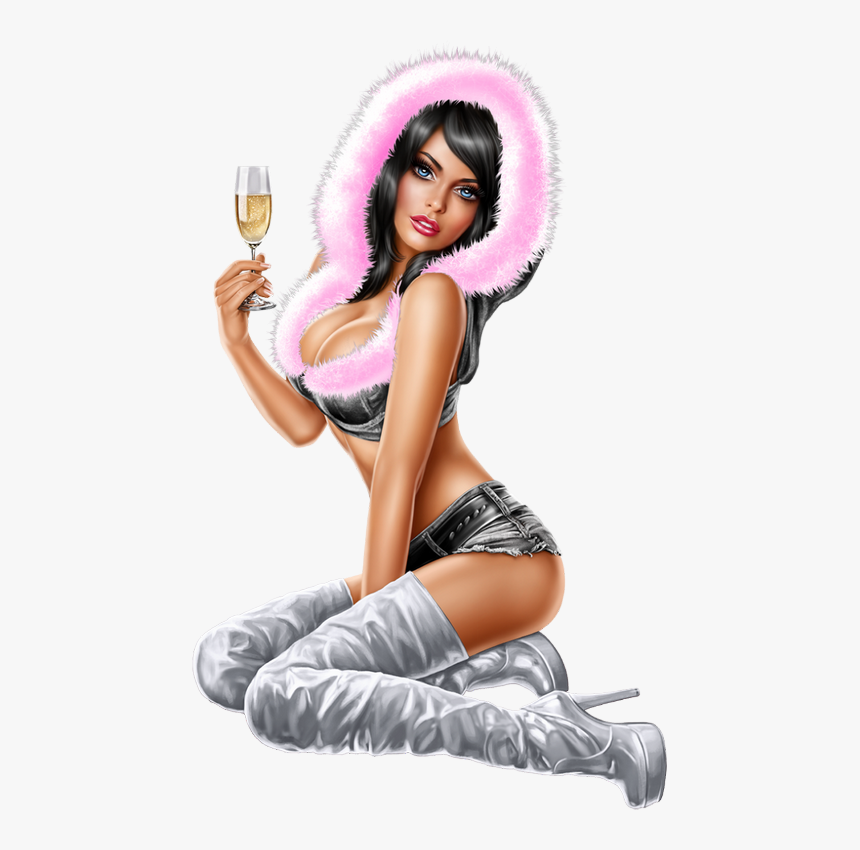 Fêtes De Fin D Année - Pin Up New Year Png, Transparent Png