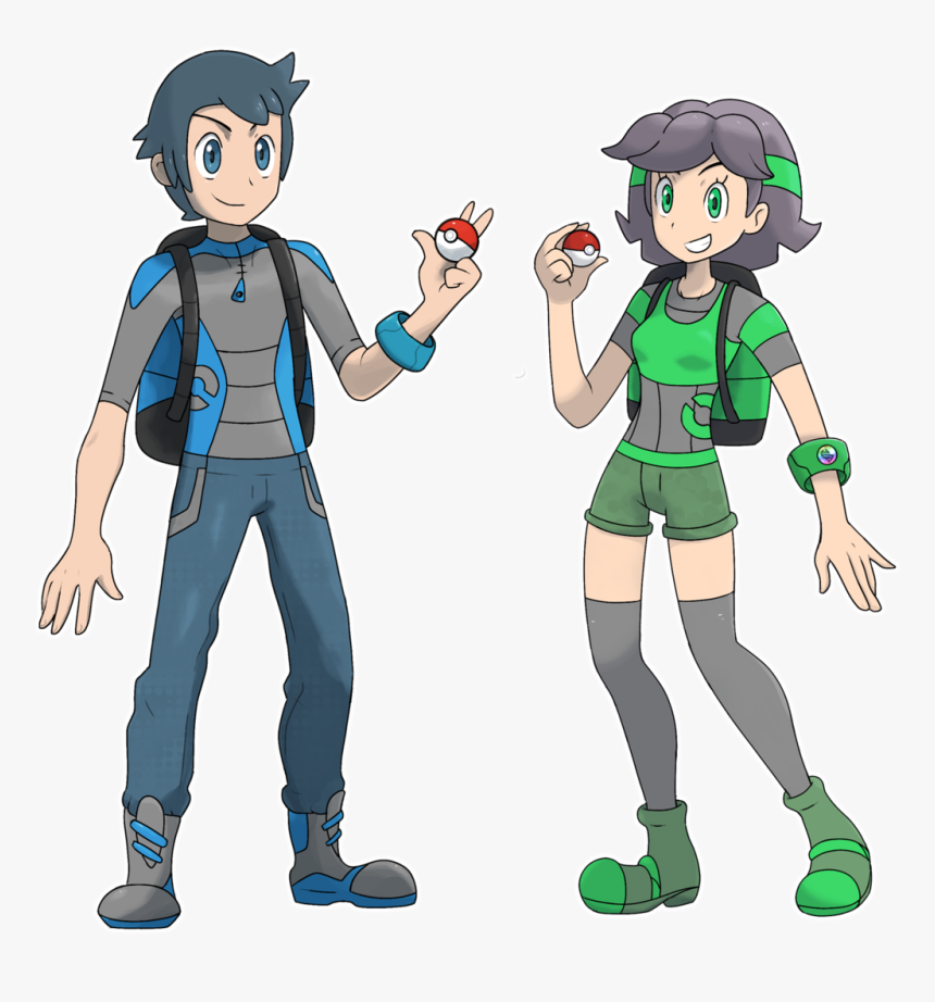 Pokemon Trainer Boy And Girl, HD Png Download