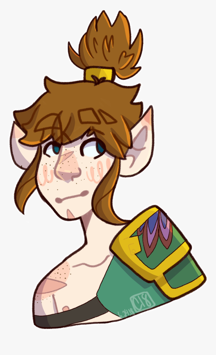 Link May Not Have Nipples But Trinket Does - Cartoon, HD Png Download