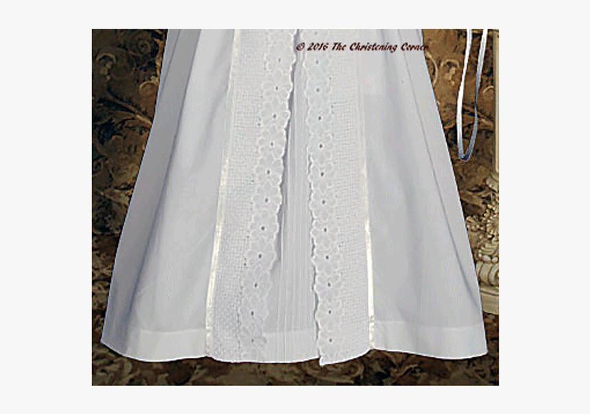 Lace & Pintuck Split Panel Christening Gown - Tablecloth, HD Png Download