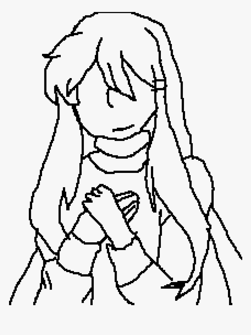Line Art , Png Download - Yuri Ddlc Clip Clipart Black And White, Transparent Png
