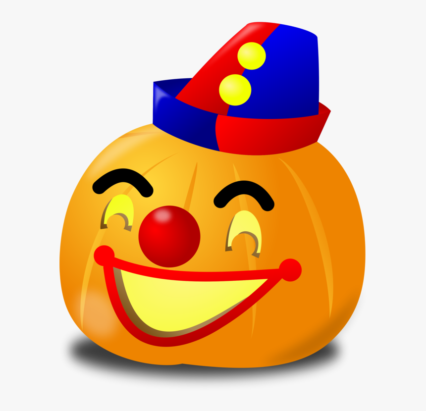 Emoticon,smiley,fruit - Calabaza Halloween Payaso, HD Png Download
