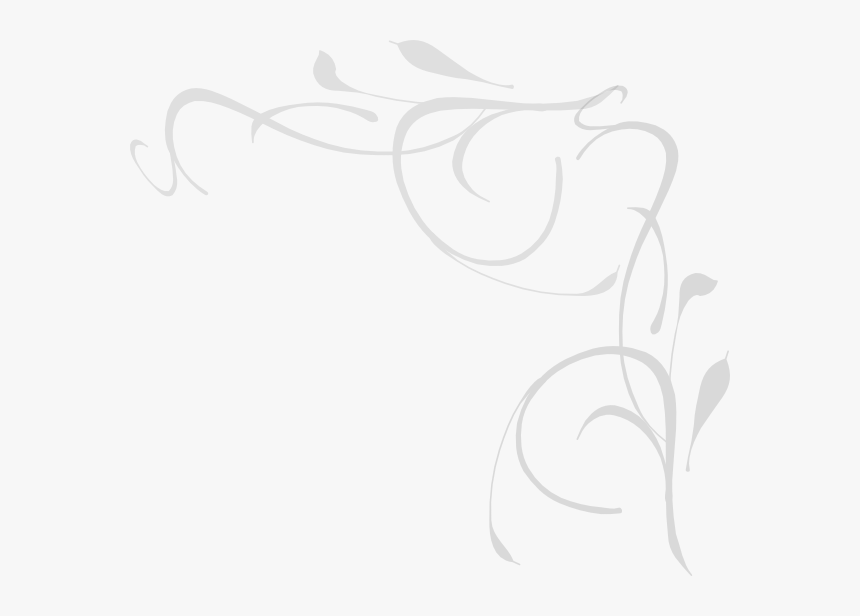 Faded Gray Floral Corner Svg Clip Arts - Vine Clip Art, HD Png Download