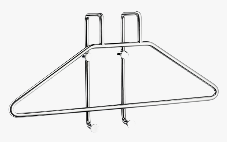 Wall-mounted Robe Valet Hanger System In Polished Chrome - Kleiderbügel Wandmontage, HD Png Download