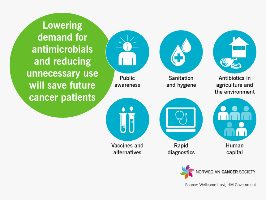 Antibiotics Ill Demand Norwegian Cancer Society - Antimicrobial Resistance Diagram No Background, HD Png Download