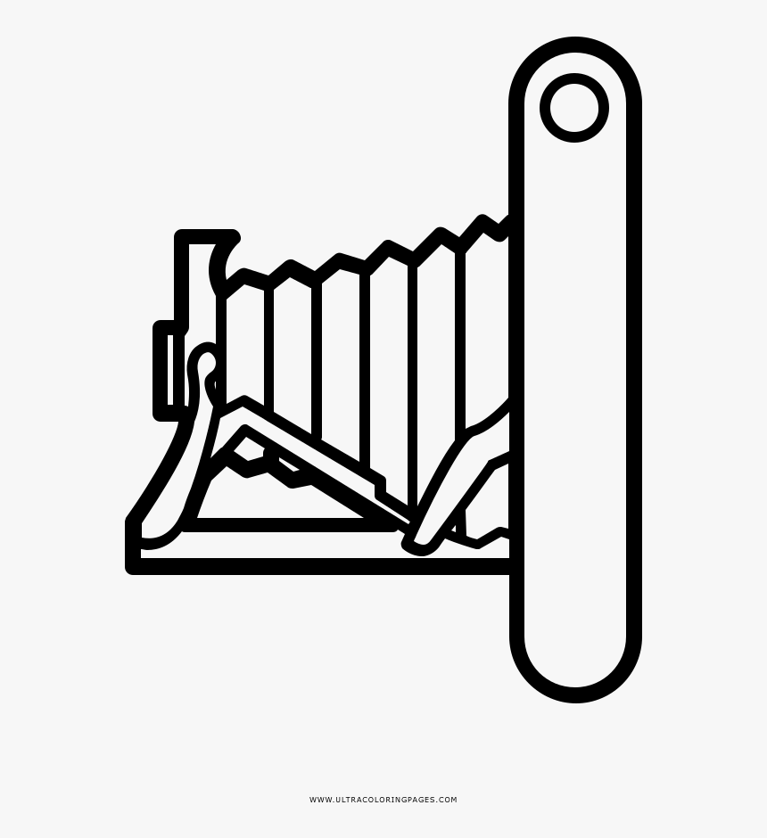 Vintage Folding Camera Coloring Page, HD Png Download