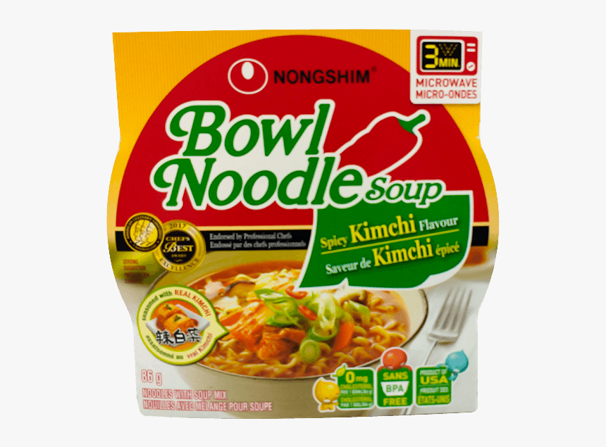 Bowl Noodle Soup Kimchi, HD Png Download